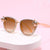 Damen glamouröse Sonnenbrille mit Perlen- und Kristalldekoration Karnz