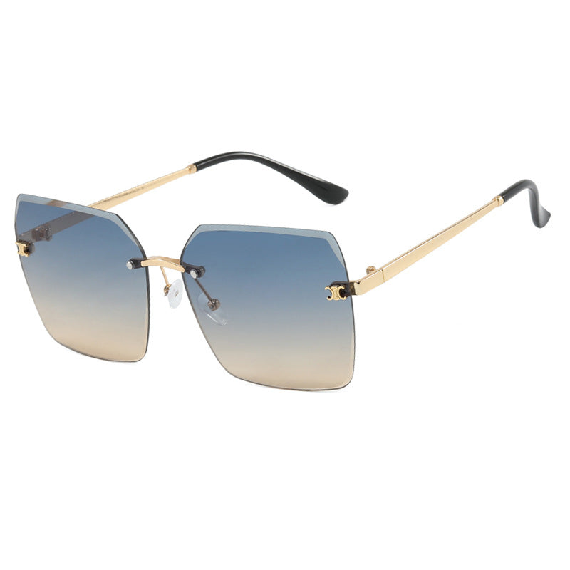 Damen quadratische Sonnenbrille im modernen Design mit filigranem Metallrahmen Karnz