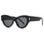 Damen stilvolle Cat-Eye Sonnenbrille mit transparentem Rahmen Karnz