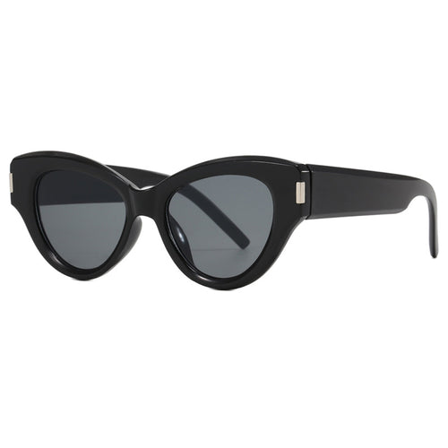 Damen stilvolle Cat-Eye Sonnenbrille mit transparentem Rahmen Karnz