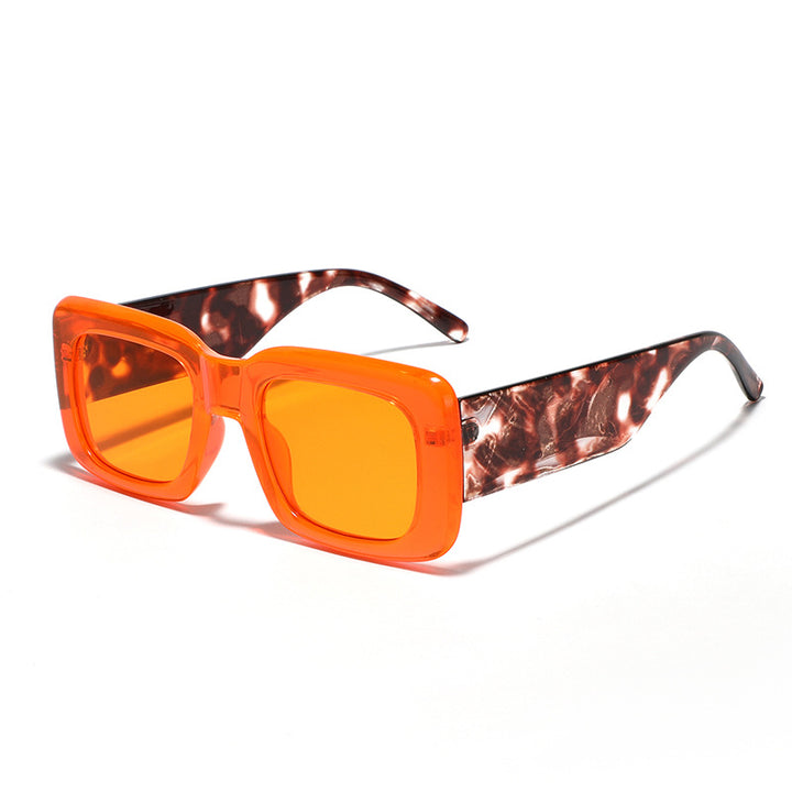 Damen moderne quadratische Sonnenbrille mit farblich abgestimmtem Muster Karnz