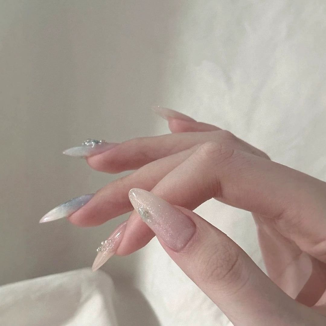 Künstlerische Glitter Stiletto Nagelverzierung