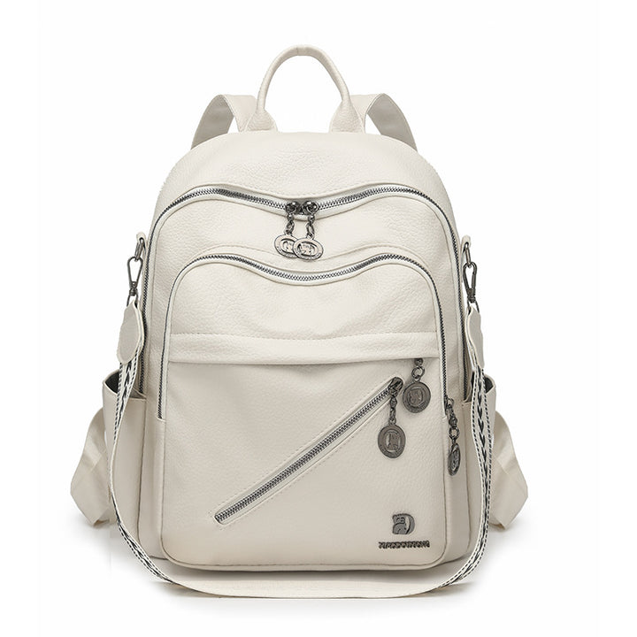 Multi-Fach Stylischer Leder-Rucksack Karnz