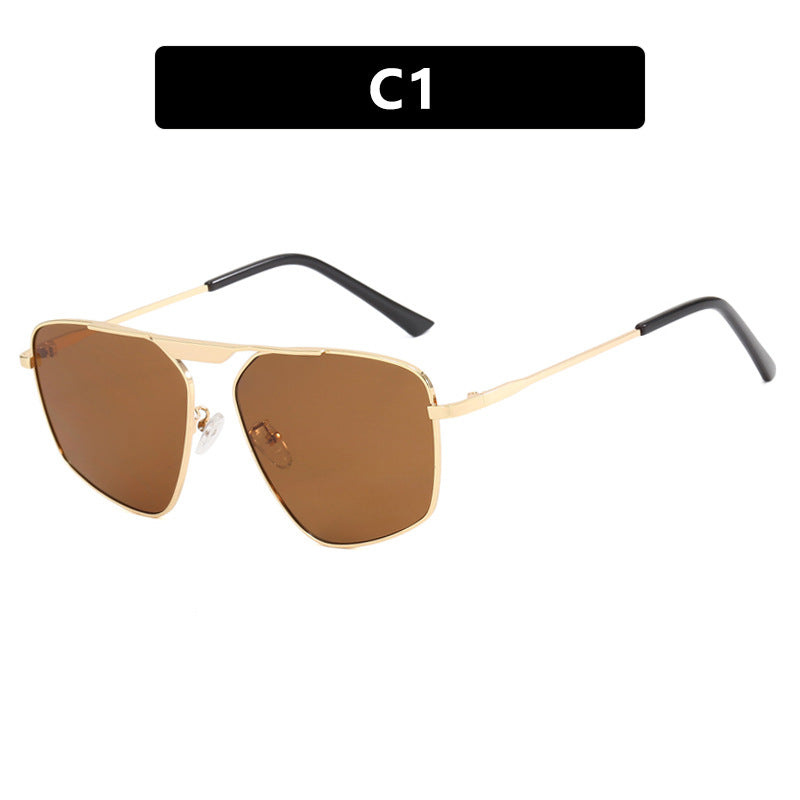 Damen Sonnenbrille im modernen, geometrischen Design mit robustem Metallrahmen Karnz