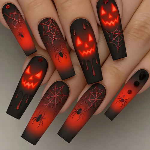 Spooky Themed Press-On Nagelkunst Karnz