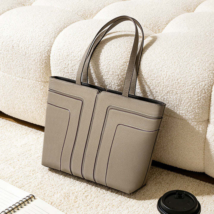 Strukturierte vertikale Paneel-Tasche mit genoppter Oberfläche