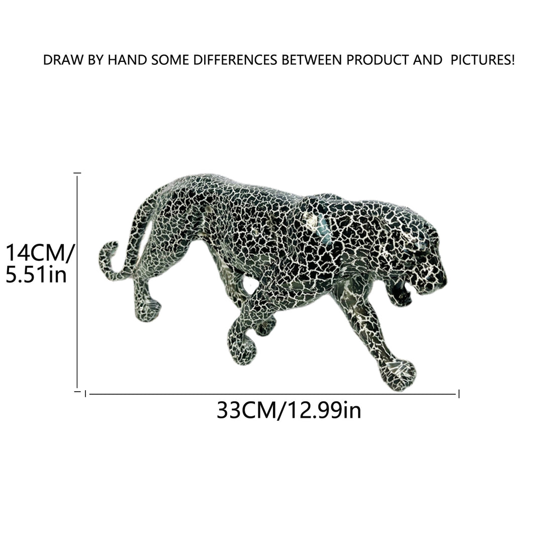Dekorative Leopardenfigur aus Kunstharz Karnz