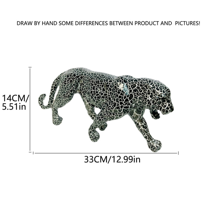 Dekorative Leopardenfigur aus Kunstharz Karnz