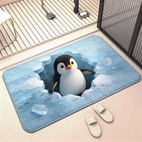 Cartoon Pinguin Dekorative Badematte