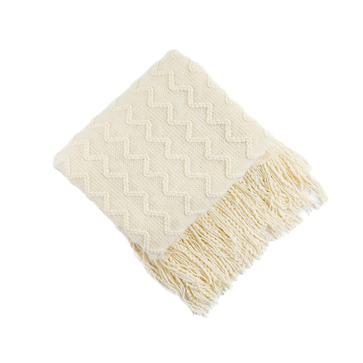 Gemütliche gestrickte Wurfdecke