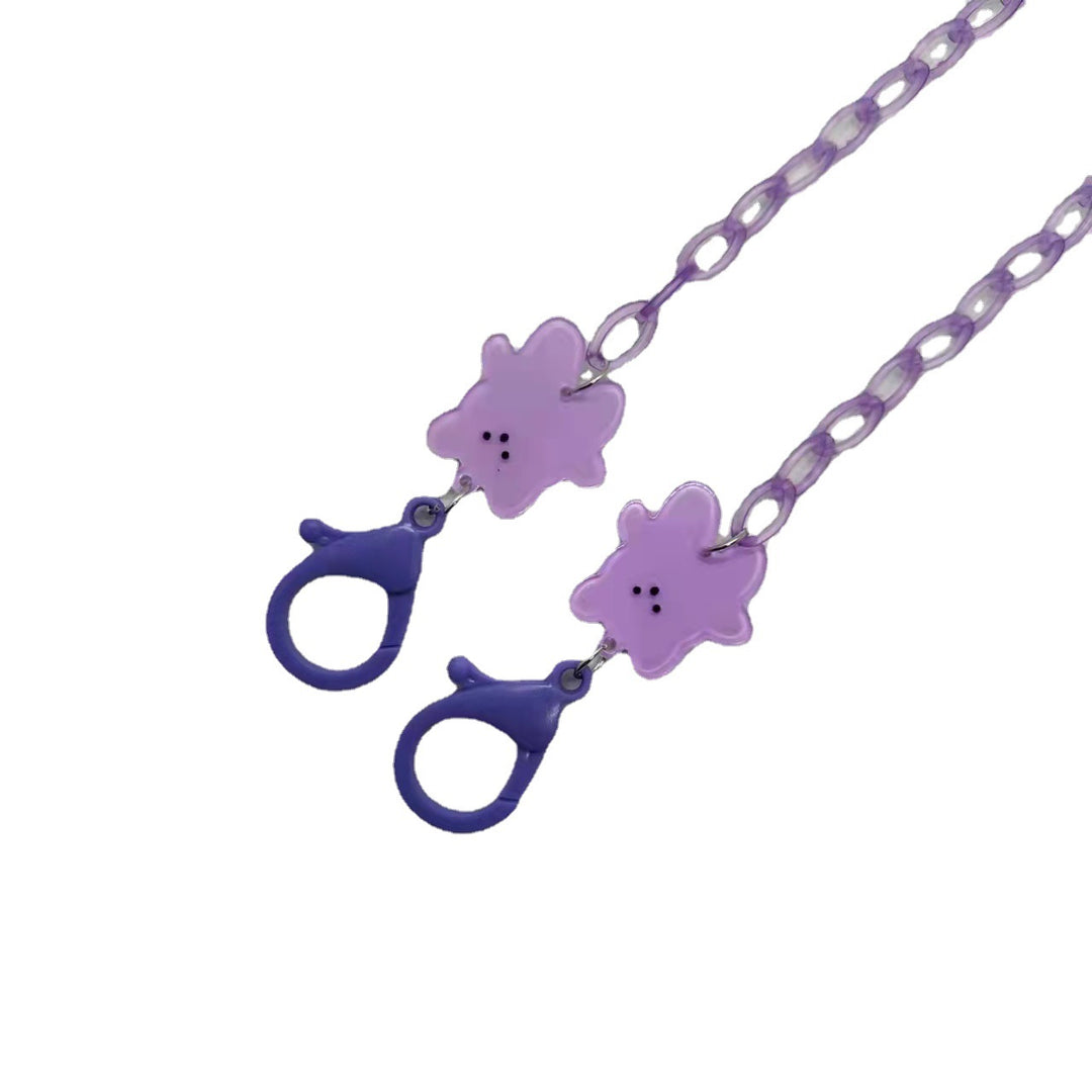 Verspielte Brillenhalterkette mit Blumenmotiv Karnz