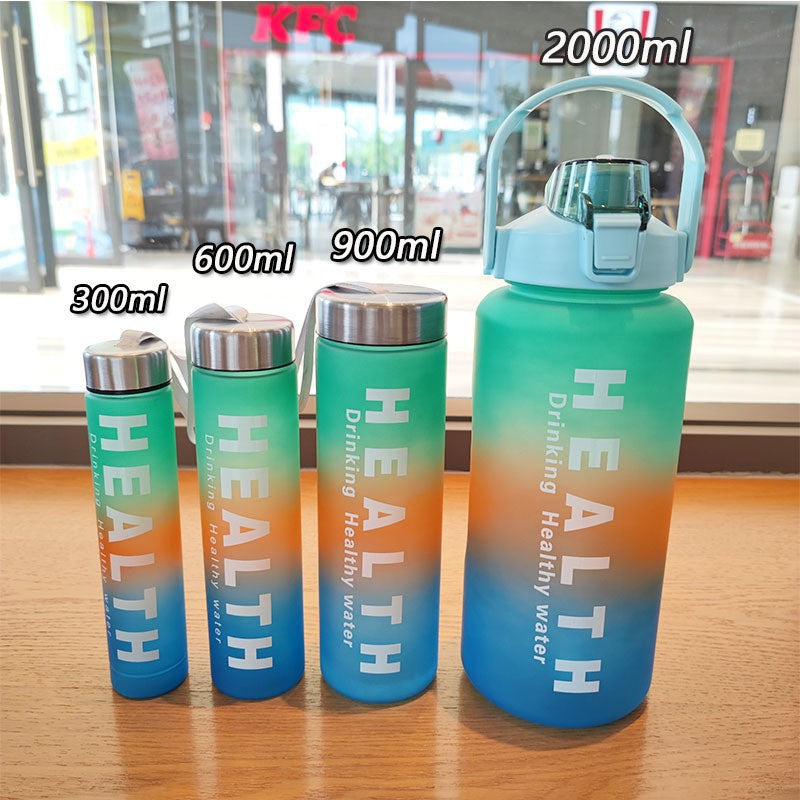 Damen Motivations-Trinkflasche mit Zeitskala und ergonomischem Design Karnz