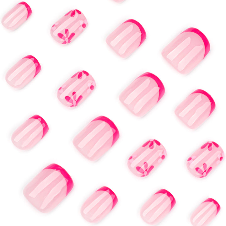 Kunstvolle Nagelverlängerungen mit blühendem Design Karnz