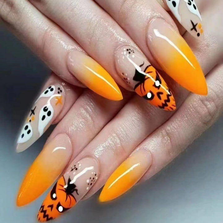 Halloween-Themen Press-On Nagelkunst Set