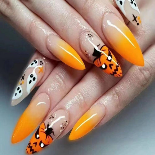 Halloween-Themen Press-On Nagelkunst Set