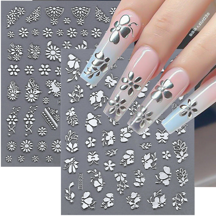 Floral Decorative Nail Art Aufkleber