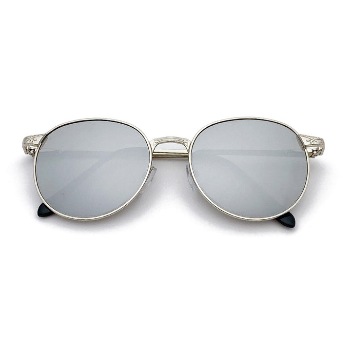 Modische Sonnenbrille mit Rundem Rahmen und Filigranem Design Karnz
