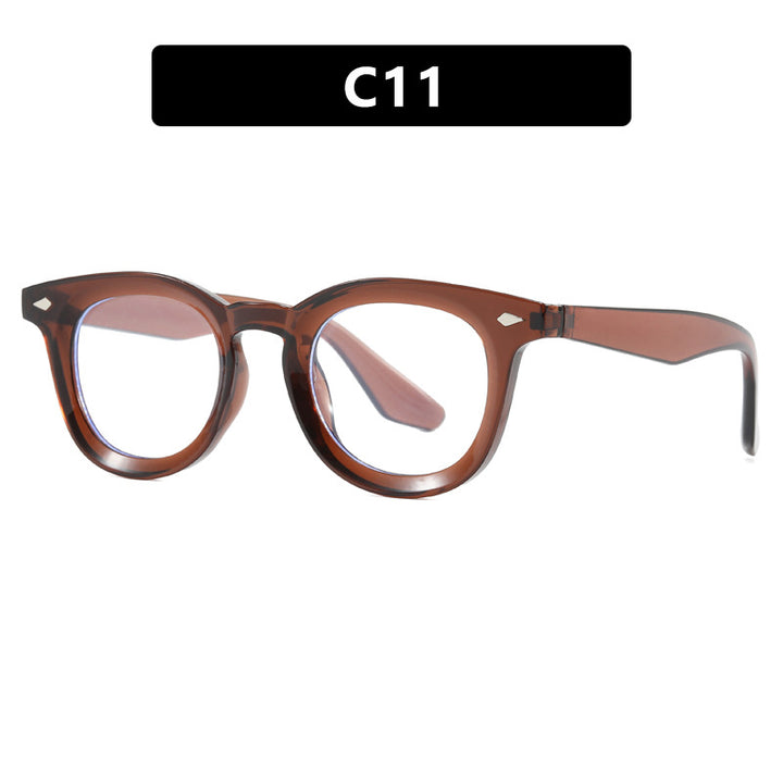Damen modische Cat-Eye Sonnenbrille mit transparentem Rahmen Karnz