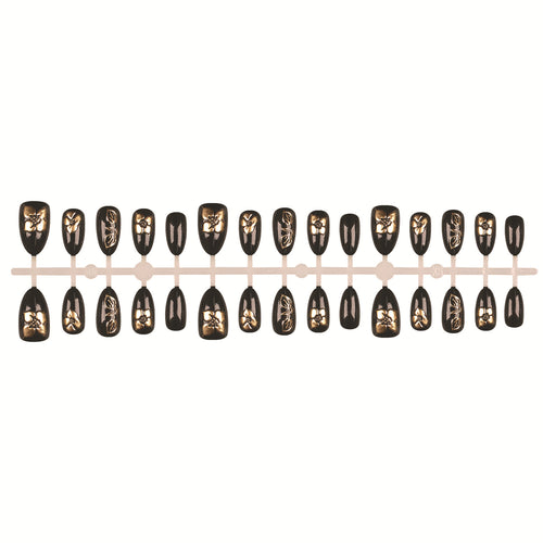 Elegantes florales Design Press-On-Nagelset