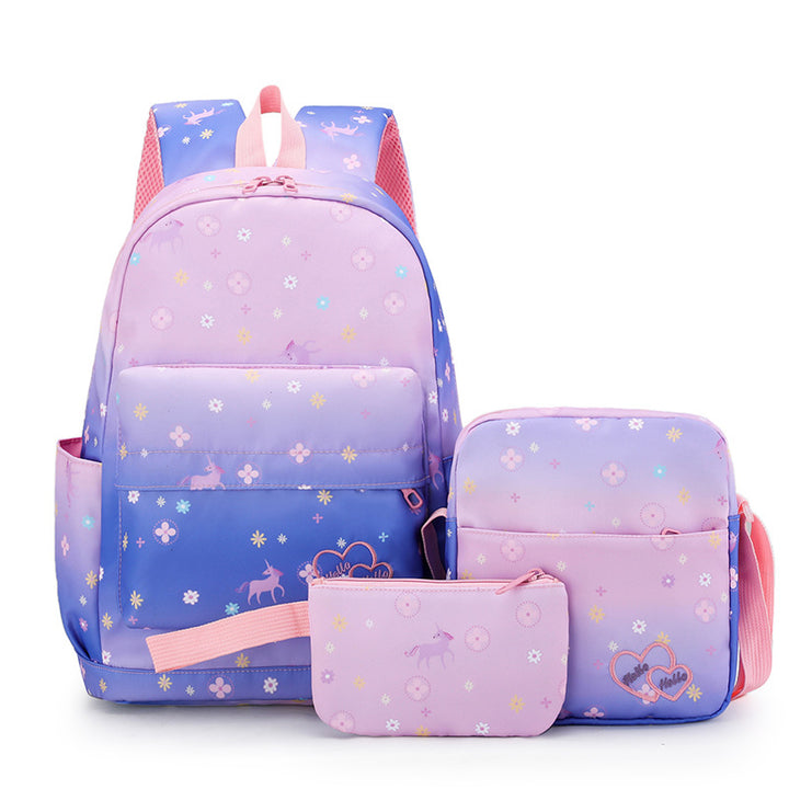 Süßes Multi-Taschen Schulrucksack-Set Karnz