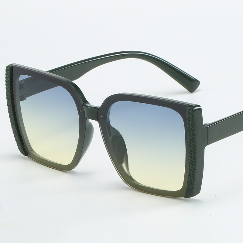Damen oversized Designer-Sonnenbrille im modernen geflochtenen Design Karnz