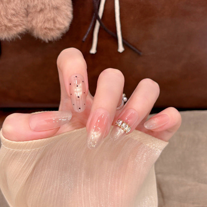 Dekorative Glitter Ombre Press-On Nägel Karnz