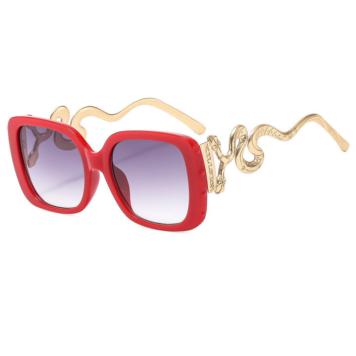Damen extravagante Designer-Sonnenbrille mit luxuriösem Schlangenrahmen Karnz