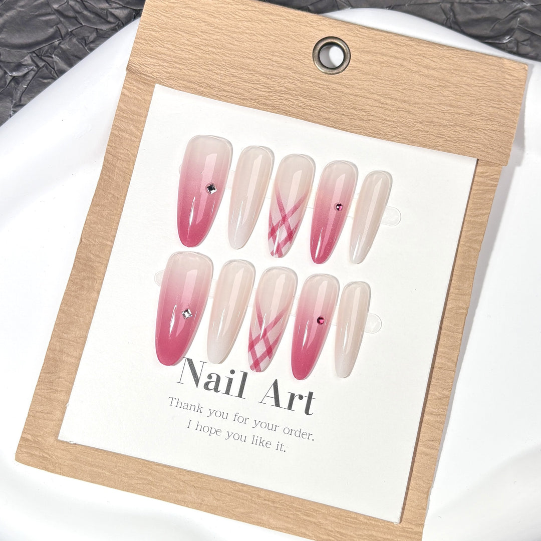 Elegantes Ombre Press-On Nagelkunstset
