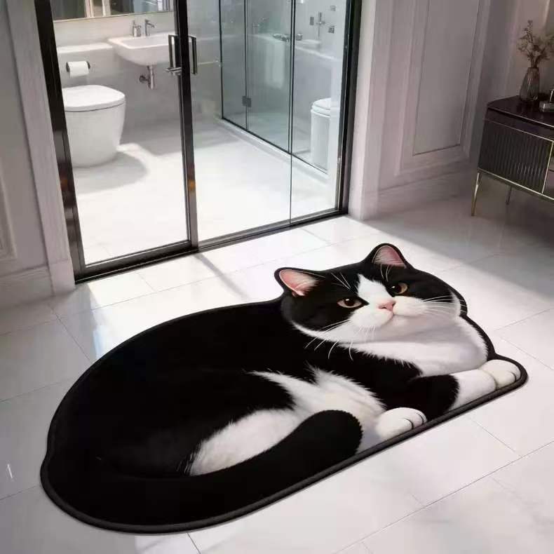 Plüsch Katzenförmige Badmatte