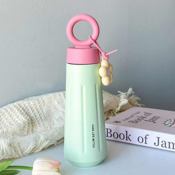 Damen stilvolle Wasserflasche mit praktischem Tragegriff Karnz