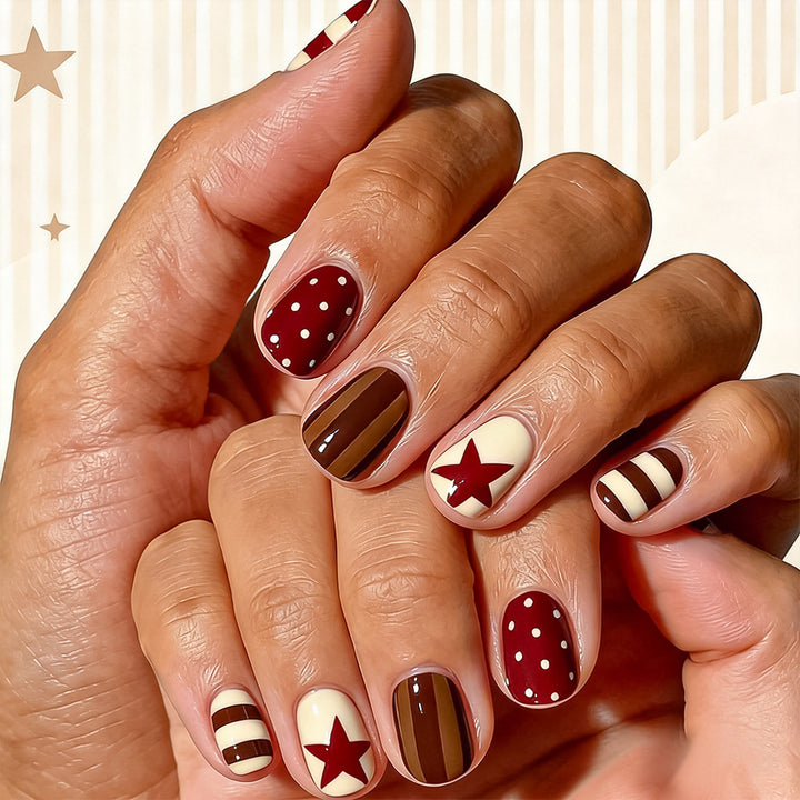 Festliches geometrisches Nagelkunstset Karnz