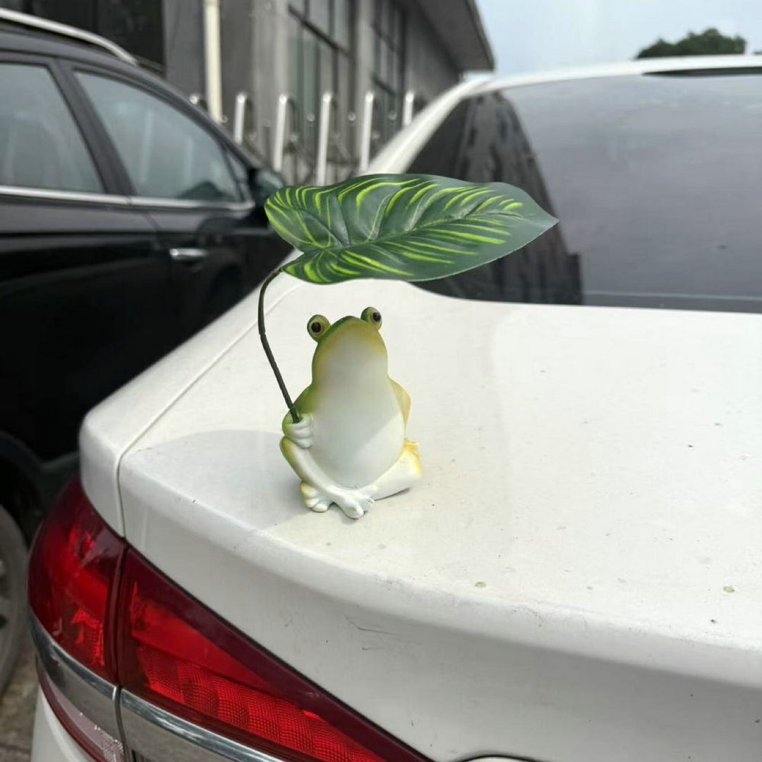 Verspielt Frosch Dekorationsfigur mit Blatt Karnz