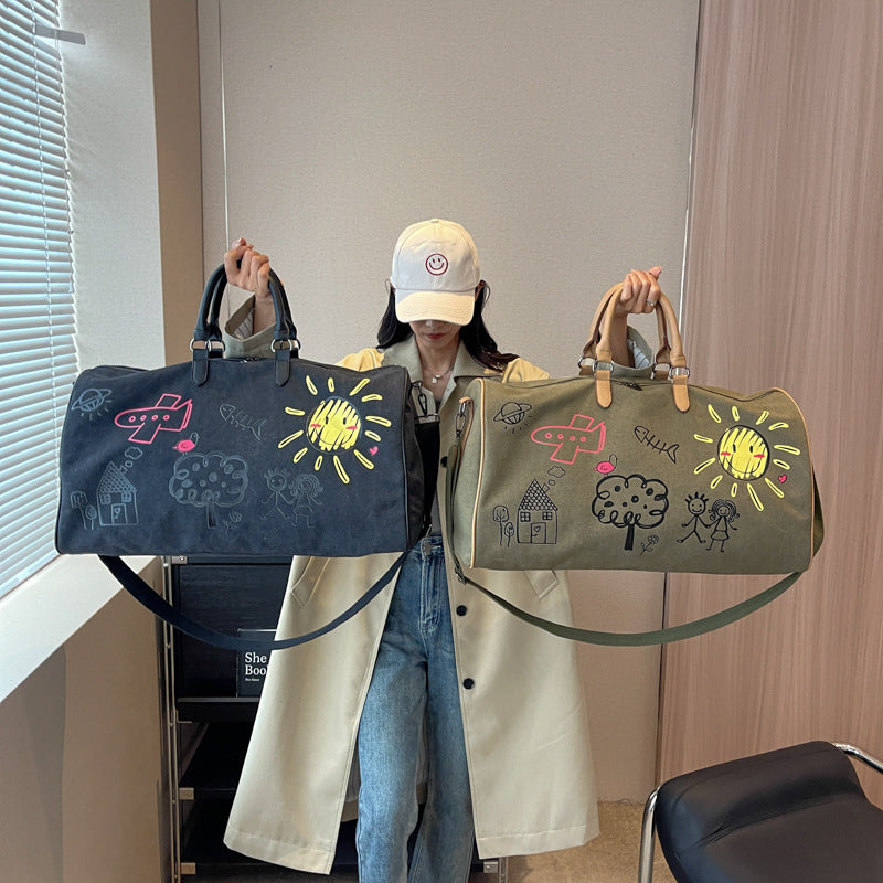 Spielerische Illustrierte Wochenend-Duffel-Tasche Karnz