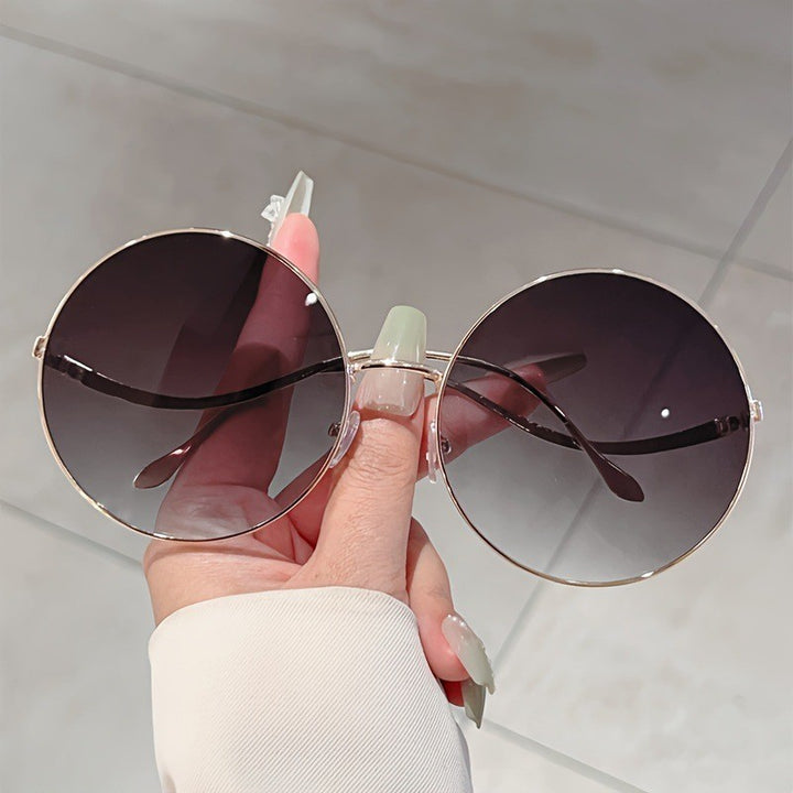 Übergroße Rundlinse Sonnenbrille