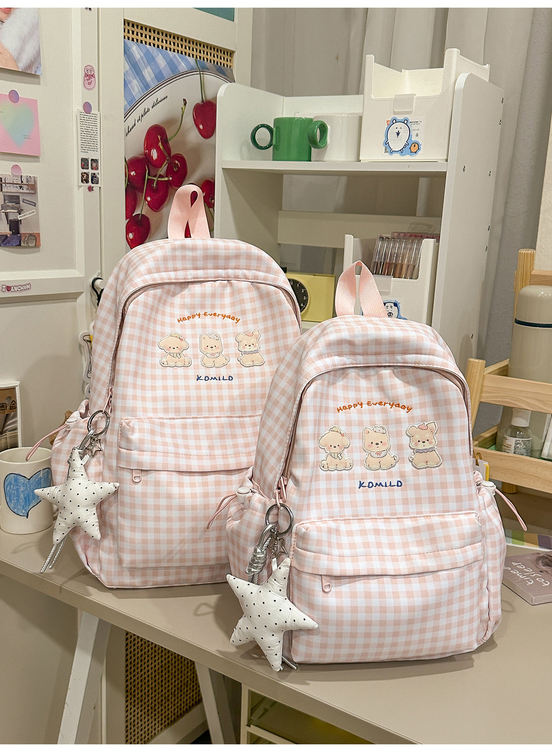 Niedlicher kariert gemusterter Rucksack