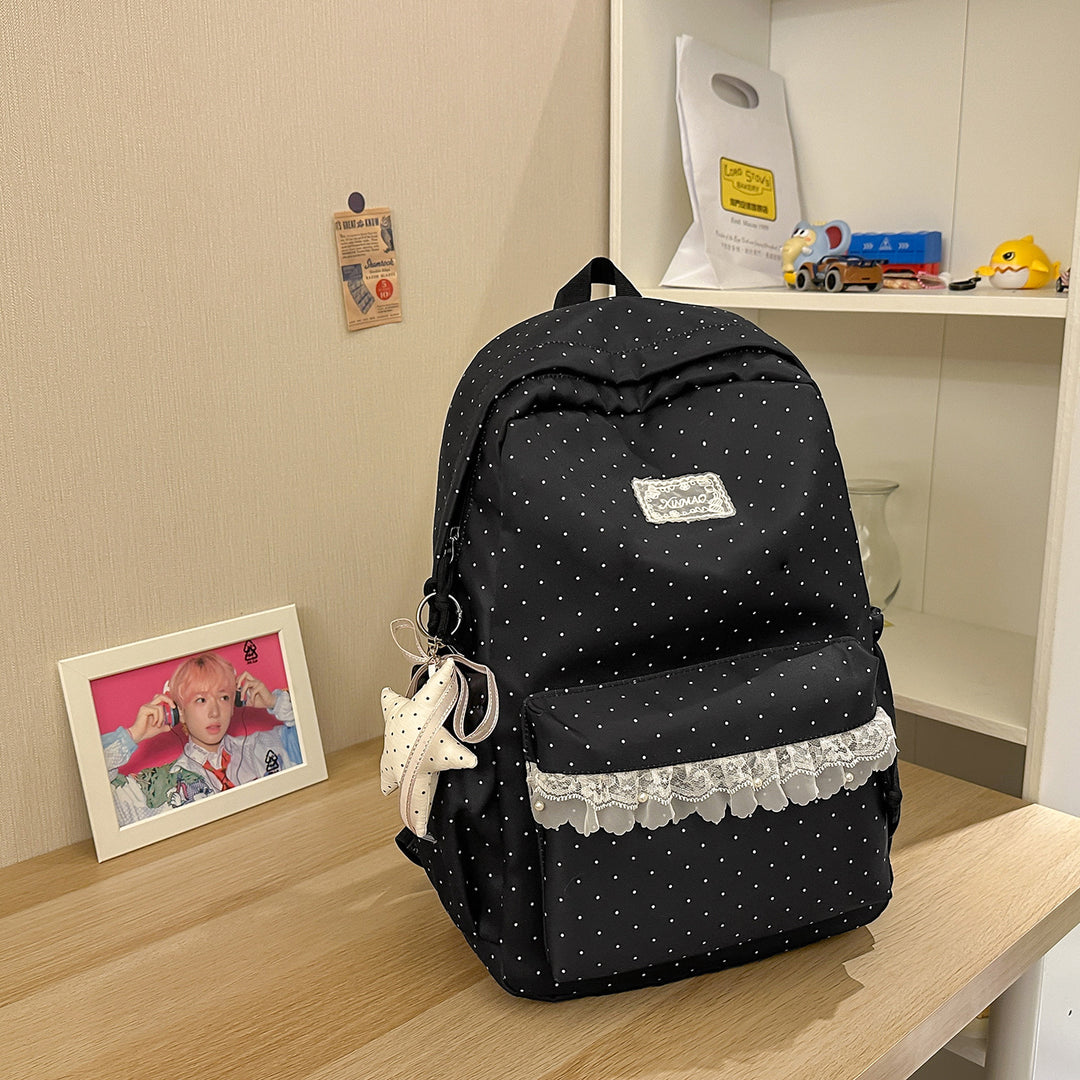 Niedlicher Polka Dot Freizeit-Rucksack Karnz