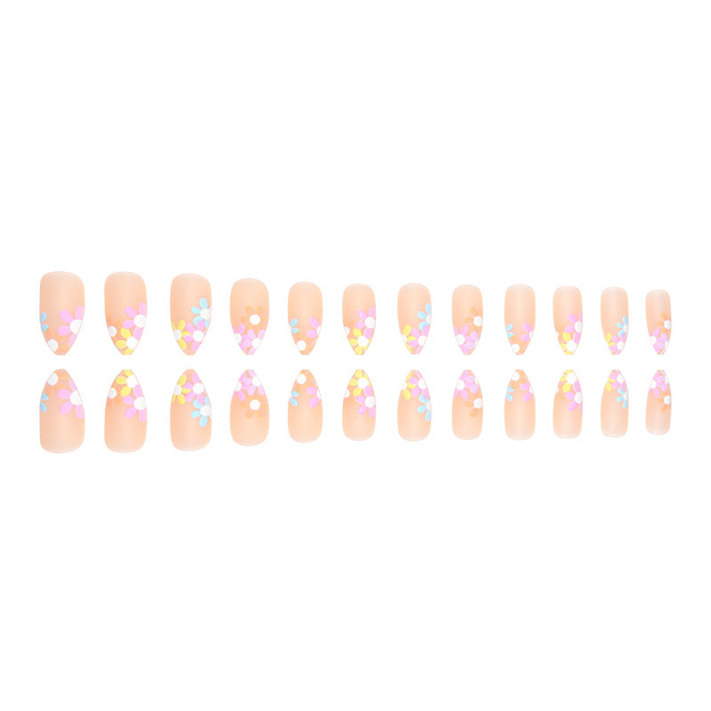 Blumenmuster Press-on Nagelset Karnz