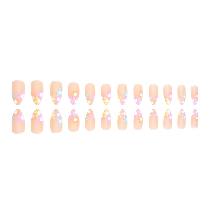 Blumenmuster Press-on Nagelset Karnz