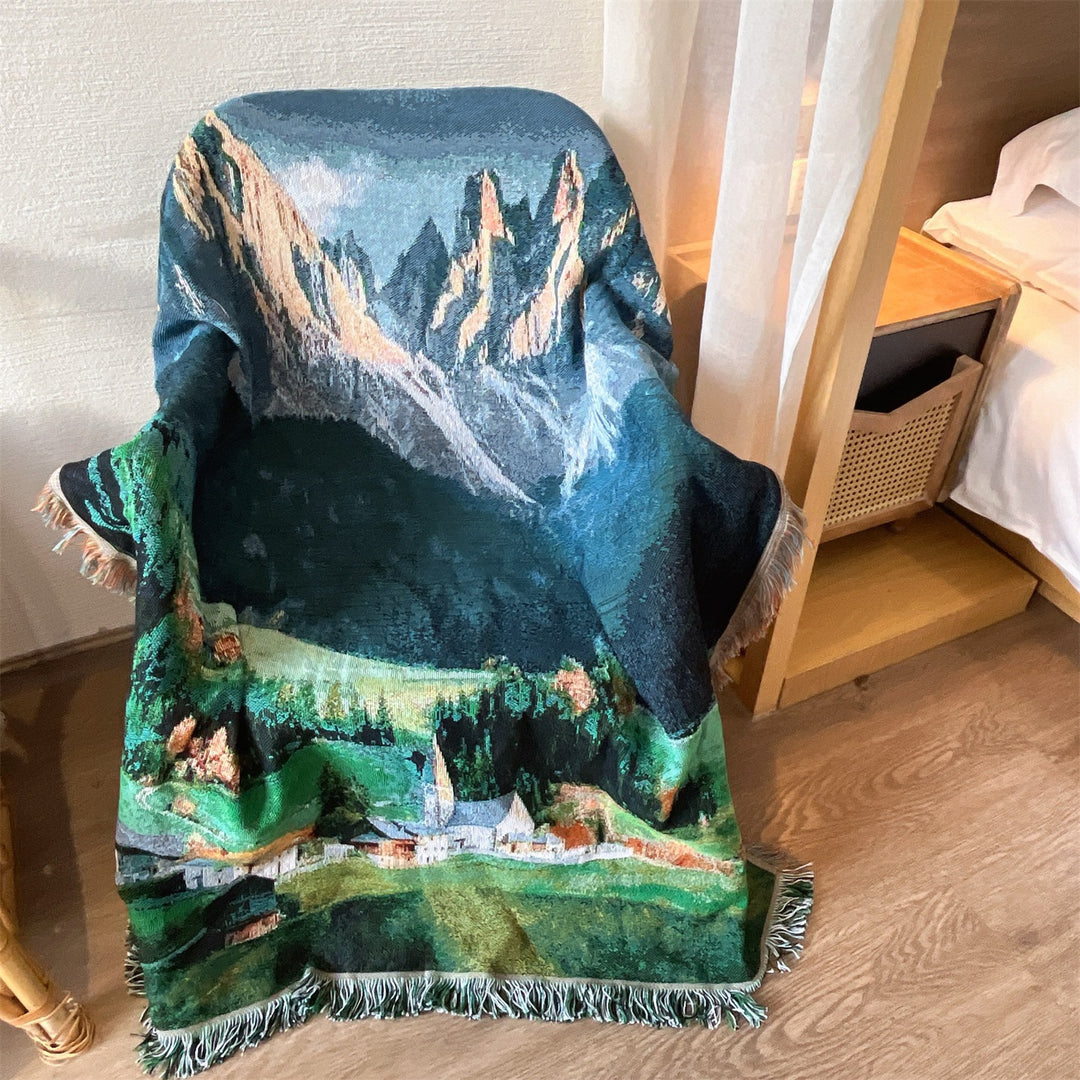 Szenische Berg Wandteppich Decke
