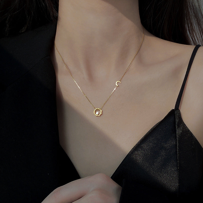Elegantes geometrisches Anhänger-Halsband Karnz