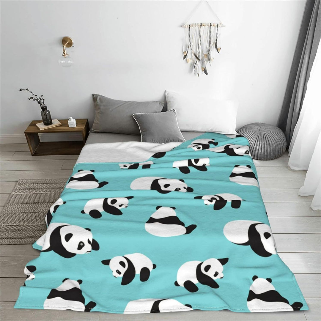 Panda- Thema Weiches Plüsch-Werferdecke