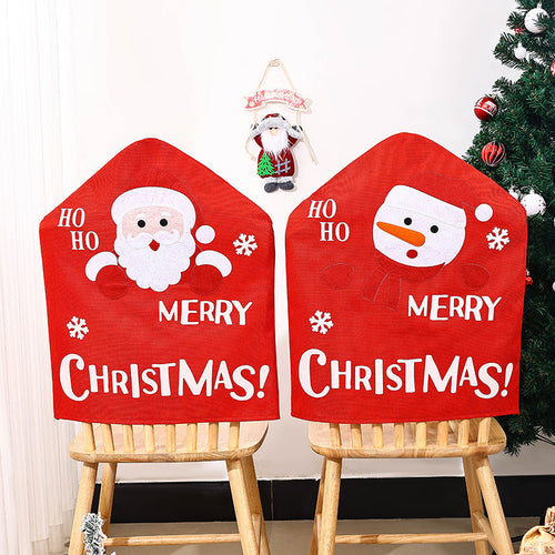 Festliche Stuhlüberzieher mit Weihnachtsmotiv Karnz