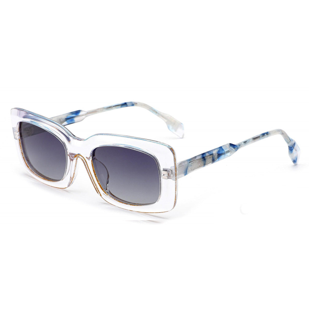 Damen modische quadratische Sonnenbrille mit einzigartigem Rahmen Karnz