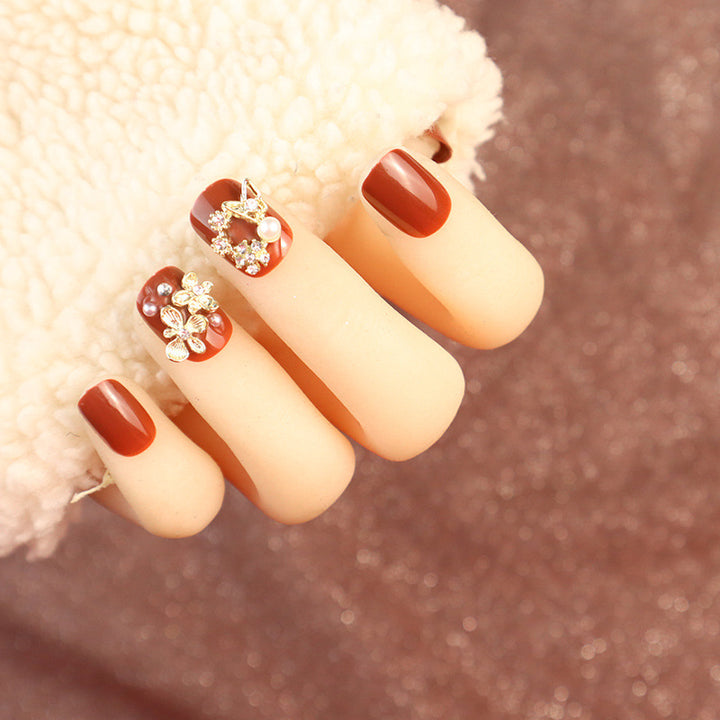 Dekorativer Strass Press-On Nagel Set