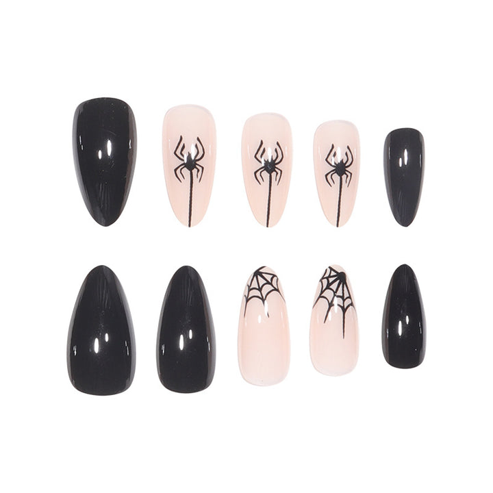 Halloween-Themen-Spinne und Netz-Nagelverlängerungen Karnz
