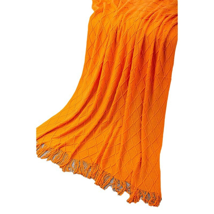 Gemütliche gestrickte Decke