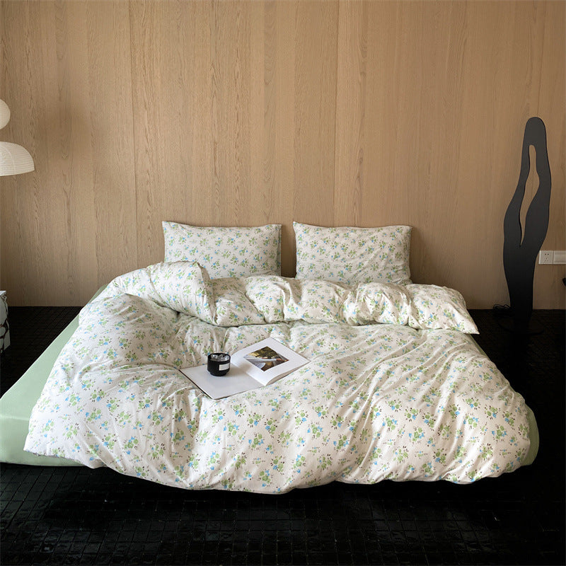 Bettwäsche-Set aus Baumwolle mit zartem botanischem Print