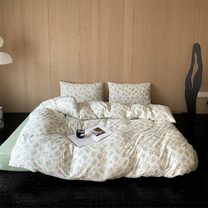 Bettwäsche-Set aus Baumwolle mit zartem botanischem Print