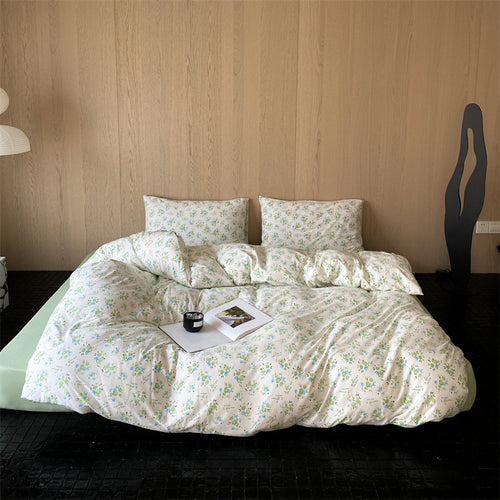 Bettwäsche-Set aus Baumwolle mit zartem botanischem Print