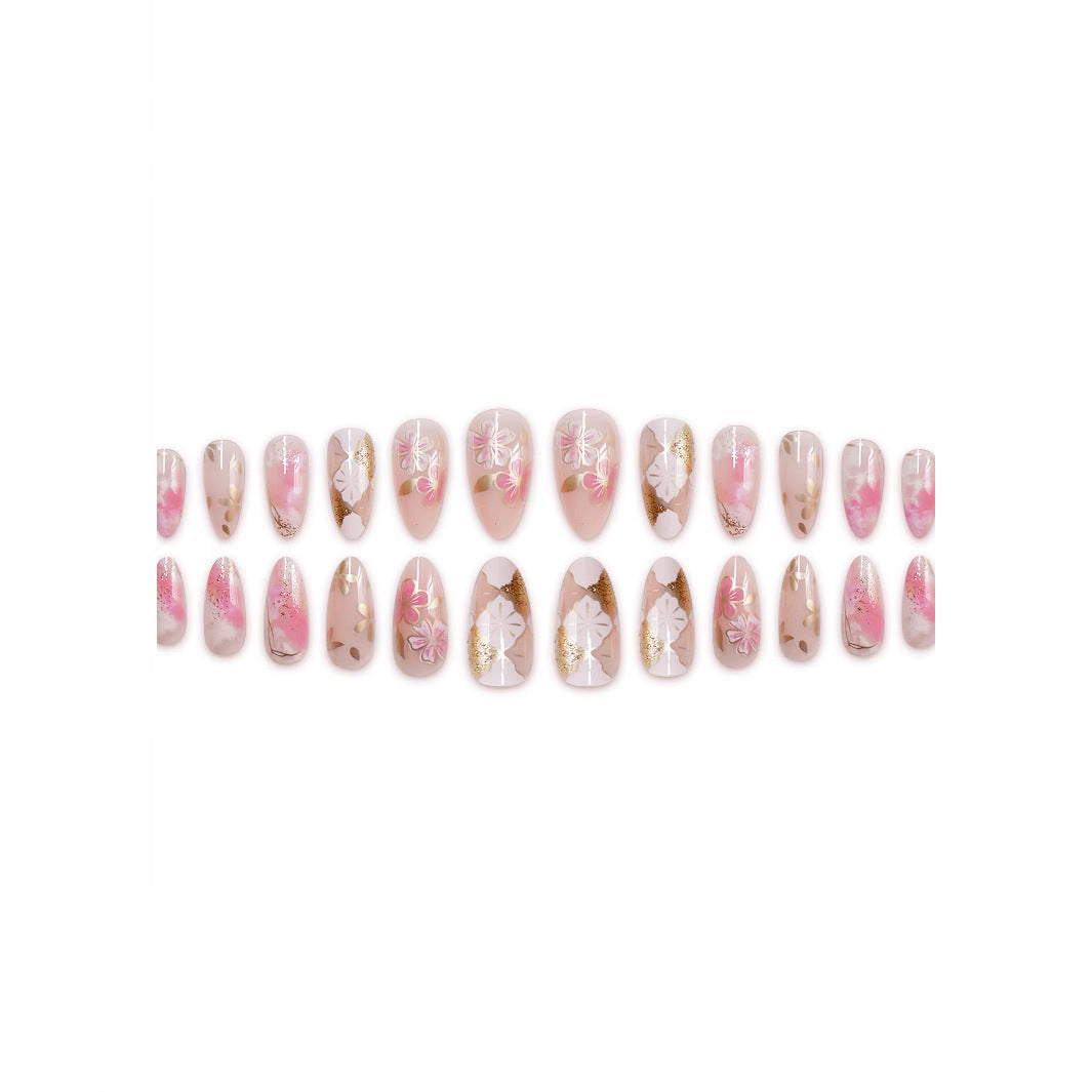 Floral Elegante Press-On Nagelkunst Set Karnz